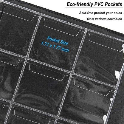 150 Pockets Coin Album, Penny Collecting Book, Souvenir Coins Collection Holder, Ideal for Pressed Pennies Passport, Hobby Coin Collector, Money Specie Display Storage Case (Green)