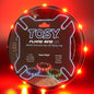 TOSY Flying Ring - 12 LEDs, Super Bright, Lost Mode, Auto Light Up, Camping Essentials for Kids/Teens/Boy/Girl, Safe & Soft, Waterproof, Pool/Beach Games, Lightweight Toy (Red)