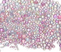 Iridescent Glass Tiny Bubble Beads, 0.4-3mm 10g No Hole Micro Mini Round Pastel Color Water Droplets Beads - Applications: for Resin Filler, Nail Art, Dollhouse Bath Tub