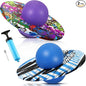 Junkin 2 Pcs Pogo Ball Trick Board Toy Balance Board Pogo Balance Bounce Ball with Pump and Strong Grip Deck for Fun Challenge Fidget Indoor,Outdoor Toys