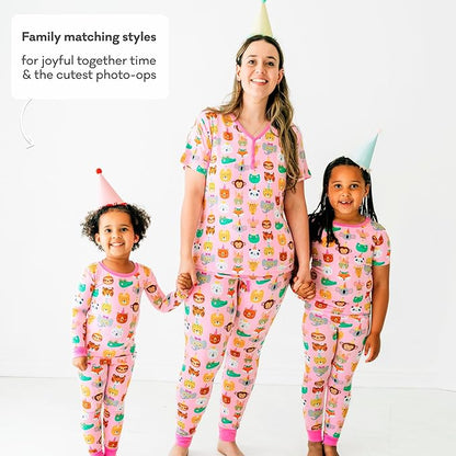Little Sleepies Two-Piece Pajama Set for Boys & Girls, Soft Viscose from Bamboo Toddler Pajamas for Kids, Family Matching PJs