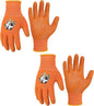 HANDLANDY 2 Pairs Kids Gardening Gloves, Toddler Children Garden Yard Work Outdoor Playing Gloves, Rubber Coating, for Girls Boys Youth (Size L, Orange)