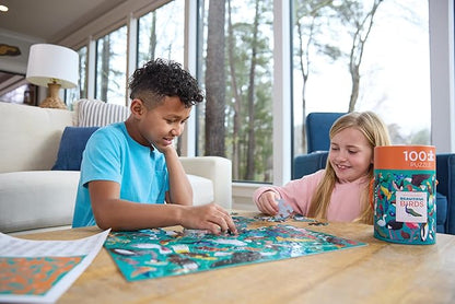 Crocodile Creek 100-Piece Jigsaw Puzzle for Kids Ages 5 and Up - Fun and Educational Table or Floor Holographic Foil Puzzle - Heavy-Duty Box for Storage - Jungle Paradise - 24" x 18" Finished
