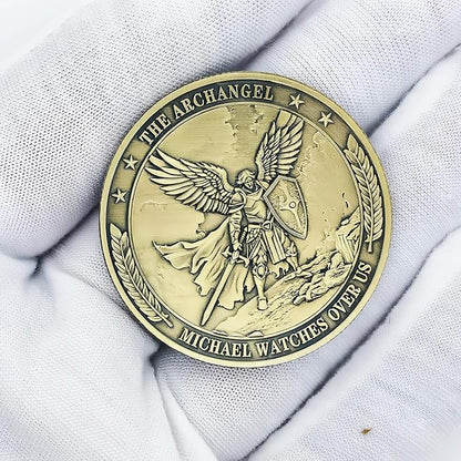 Archangel Saint Michael Challenge Coin Religious Coins Christian Collectors Coin (Pack of 3)