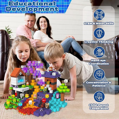 Goody King 150pcs Magnetic Blocks with Light Blocks, Stem Educational Magnet Toys for Kids Ages 3+, Montessori Magnetic Cubes, Creative Construction Building Cubes Set for Boys Girls