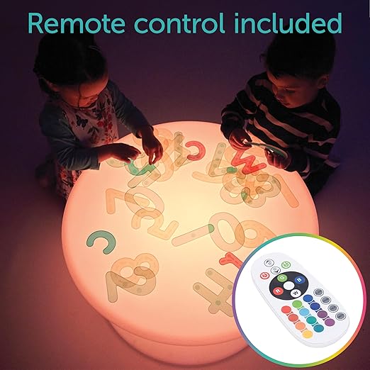 tickit Sensory Mood Light Table | 20 Colors | Rechargeable | Sensory Room Lights | Large Play Table for Toddlers