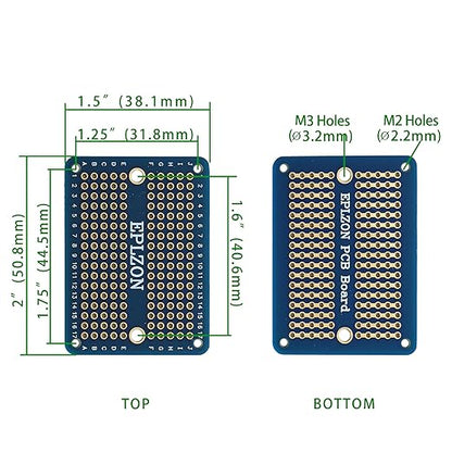 Solderable Breadboard Mini PCB Board Gold-Plated Solder Breadboard for DIY Electronics Projects Apply to Soldering Projects 2.0"x1.5" Mixed Color(Pack of 10 Pcs,Blue)