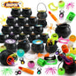 256 PCS Prefilled Halloween Party Favors Bulk for Kids, 32 Pack Prefilled Witch Cauldrons With Halloween Toys, Halloween Goodie Bag Fillers