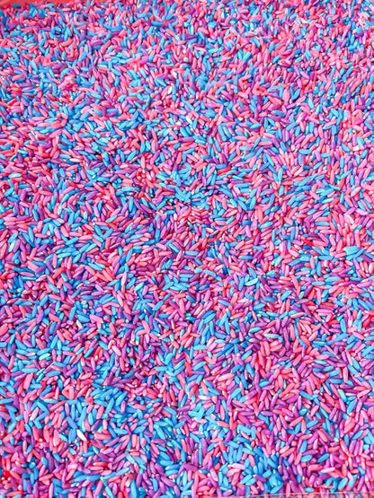 Sensory Bin Filler for Sensory Table - Colored Rice for Sensory Play (Unicorn Rice)