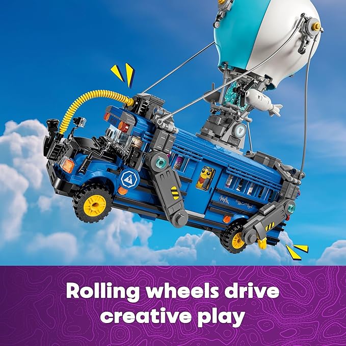 LEGO Fortnite Battle Bus Building Toy - Collectible Fortnite Toy for Kids, Boys & Girls, Ages 10+ - Pretend Play Set with 9 Minifigures from Video Game - Gift for Christmas - 77073