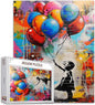 Tucocoo Colorful Balloon Jigsaw Puzzle 1000 Pieces Puzzles for Adults, Banksy Girl Street Pop Art Jigsaw Puzzles for Challenging Family Activity Games 27 x 20 inch DIY Puzzle for Home Decor Gifts