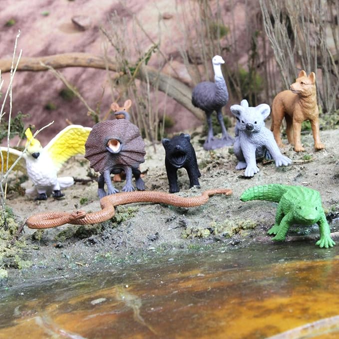 Safari Ltd. Land Down Under TOOB - 11 Figurines of Australian Animals - Educational Toy Figures For Boys, Girls, and Kids Ages 3+