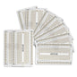 10 Pcs Solderable Breadboard PCB Board Gold-Plated Solder Breadboard for DIY Electronics Projects Apply to Soldering Projects 3.5"x2.05" (White)