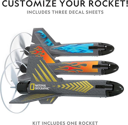 National Geographic Rocket Launcher - Motorized Air Rocket Toy, Launch up to 200 ft, Outdoor Toys & Model Rockets, Gifts for Kids Ages 8-12, Space Toys