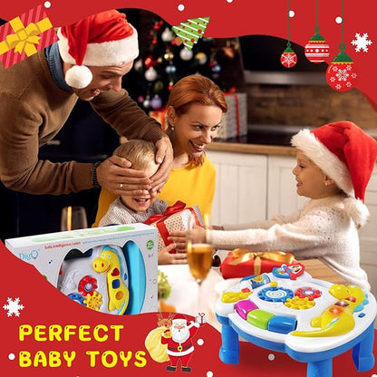 Music Baby Activity Center Toy 12-18 Months Activity Table Baby Toys 12 to 18 Months Early Learning 12 Month Old Toddlers Christmas Birthday Gifts for 1 2 3 Year Old Infant Kids