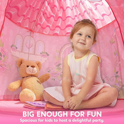 JOYIN Princess Tent Girls Large Playhouse Kids Castle Play Tent for Children, Pop Up Play House for Toddlers Indoor and Outdoor Games