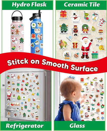 Reusable Sticker Book for Toddlers 2-4 Years, Stickers for Kids, Toddler Sticker Book Ages 1-3, Toddler Craft Activities, Toddlers Travel Toys Ages 2+ Boy Girl Birthday Gifts - Christmas