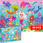 QUOKKA Puzzles for Kids Ages 4-6 – 60 Piece Jigsaw Puzzles for Toddlers Ages 3-5 with Mermaid – Quiet Time Toys for Preschoolers 2-4 – FSC Certified Educational Learning Game for Boys and Girls