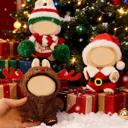 3 Pack Christmas Clothes for 17cm Doll (No Doll), Outfits for 15/17cm Dolls, Stylish Adorable Christmas Clothe Accessories