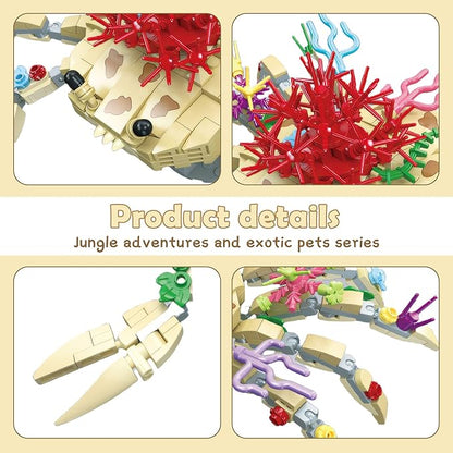 441PCS Micro Brick Ocean Plants Animal Crab Toys Building Sets,Animals Botanical Collection Blocks Model for Adult Toys,Home Decor and Office Art Creative Gift,for Teens Ages 6+ Kids