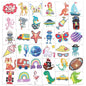 EMOME 204 Sheets Glitter Tattoos for Kids, Individually Wrapped Kids Temporary Tattoos for Girls and Boys, Fake Tattoo Stickers for Birthday Party Favors Supplies, Halloween Goodie Bag Stuffers