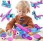 Soft Felt Building Toys for Toddlers,DIY Educational Learning Stackable Felt Toy Set - Flexible for Hours of Creative STEM Toys 37 PCS, Stacking Toys for Toddlers 1-3,Perfect for Easter Gifts