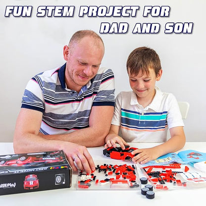 WISEPLAY STEM Toys for 7-10 Year Old Boys & Girls - 306Pcs RC Car Building Block Set - STEM Building Toys for Boys & Girls Ages 6-10 Years - Great Remote Control Car Birthday Gift for Kid