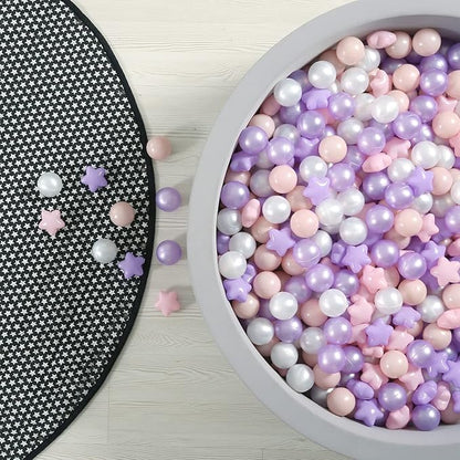 GOGOSO Balls for Ball Pit - Plastic Ball for Toddlers 1-3, Baby Kids Ball Pool Decoration 50 100 200 300 500 1000 (A Purple+Pink+White+Clear, 1000 Balls)