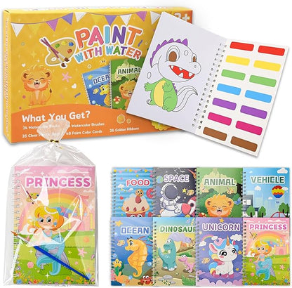 Bondream 24 Water Coloring Books for Kids Party Favors,Coloring Books for Children Ages 4-8,Birthday Christmas Goodie Bag Stuffers Kids Art Craft Kit Teacher Return Gift Classroom Prize