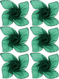 Boao 6 Pieces Chiffon Scarf 1950s Square Neck Head Scarfs Vintage Soft Polyester for Women Lady