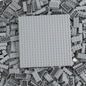 500 Piece Classic Building Bricks and 1 Gray Baseplate, 2x4 Bricks Bulk Creative Building Toys, Blocks Bulk for Kids Ages 6+, Light Gray(Samll Bricks, 1.25x0.62x0.47 in)