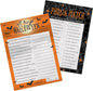 DISTINCTIVS Halloween Party Games, Halloween Trivia and Phobia Match 2 Game Bundle, 25 Dual-Sided Cards for Kids, Adults, Classrooms, and Fall Events