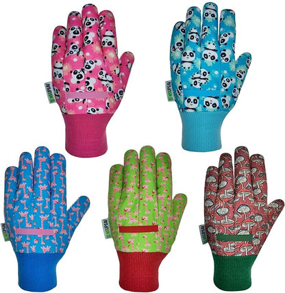 Kids Gardening and Garden Gloves for Toddler,Children's Yard Work Glove,Gift,Cute Pattern,Age3-8