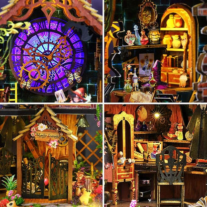 DIY Miniature Wooden Dollhouse Kit, DIY Miniature House Kit for Adults and Teens, DIY Mini Dollhouse Kit (Magic Spirit)