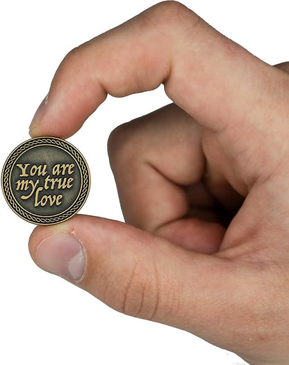 Bulk Set of 10 Romantic Love Expression Coins, You are My True Love, & The Best Thing That Ever Happened to Me, Anniversary Pocket Tokens for Date Night, Love Gift for Men & Women, from Him or Her
