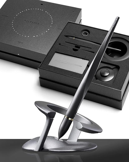 Novium Hoverpen 2.0 Interstellar Edition - Space Black, Unisex, Ballpoint Pen, 23.5 Degree Angle, Schmidt Ballpoint Refill, No Spills, No Spotting, No Explosions