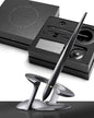 Novium Hoverpen 2.0 Interstellar Edition - Space Black, Unisex, Ballpoint Pen, 23.5 Degree Angle, Schmidt Ballpoint Refill, No Spills, No Spotting, No Explosions