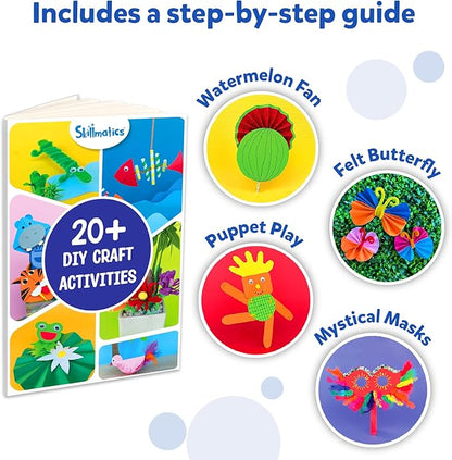 Skillmatics Ultimate Art & Craft Kit for Kids - 2000+ Pieces, DIY Craft Supplies with Step-by-Step Guide, Creative Activity Set & Gifts for Girls & Boys Ages 6, 7, 8, 9, 10, 11, 12, 13