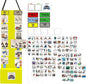 Two Strip Night & Day Daily Schedule Great Visual Behavioral Tool for Structure at Home, School & in The Community. (Yellow Magnetic -2 Strips, 133 Icon Plastic Cards)