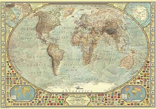 Anatolian Puzzle - World Map, 2000 Piece Jigsaw Puzzle, #3935