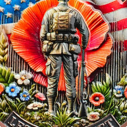 AtSKnSK Memorial Tribute Challenge Coin Some Gave All Lest We Forget Thank You for Your Service Military Coin (Poppy Military Boots, 50)