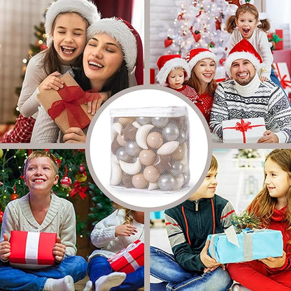 GOGOSO Ball Pit Balls Stars Moon Shapes Plastic Pitballs for Toddler Play Tent Baby Photo Props Kids Pool Water Toys Kiddie Pool Party Decor, Coffee+Beige Mix Cream Colors +Pearl Colors,100PCS