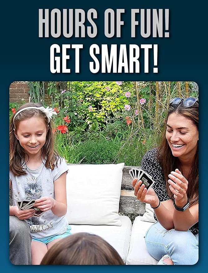 100 PICS Smart Cards Trains Card Game | 7 Games in 1 - Matching Pairs, Snap, Trumps, Rummy | Top Travel Game, Gift, Stocking Stuffer | for Adults, Kids, Boys, Girls | Age 5+, 1-8 Players