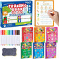 gisgfim Preschool Learning Activities 96 Pages Tracing Books for Kids Ages 3-5 Kindergarten Workbooks Dry Erase Autism Learning Workbook Writing Practice for Kids Letter Tracing Pre K Busy Book 6 Pads