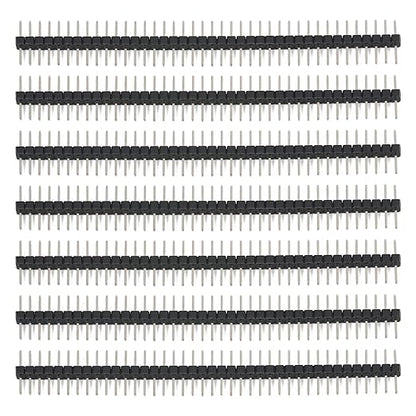 20Pcs Long Pins 40 Pin Breakaway Headers 0.1" 2.54mm Equal Length Long Centered 6.25mm on Both Sides 15mm in Total Connectors & Adapters