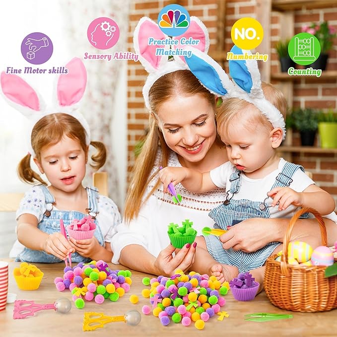 EZdhuawuse Fall Cross Sensory Bin Fillers for Kids - 295 Back to School Jesus Cross Fine Motor Toys, Birthday Gifts for Christian Church Sunday School, Preschool Color Counting Sorting Set for Child