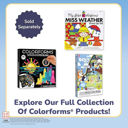 Colorforms Bluey Stickers Play Set Collection 4 Play Scenes with Repositionable Stickers, for Boys and Girls, Ages 3+