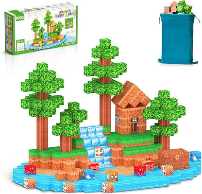 100PCS Magnetic Blocks,STEM Building Toys for Boys Girls 3+,Toddler Sensory Constructions Stacking Magnet Blocks,Christmas Birthday Gifts for Boys Girls Age 4 5 6 7 8 9 10