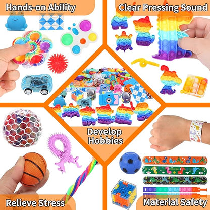 1000 Pcs Party Favors for Kids, Fidget Toys Bulk, Birthday Gift Toys, Fidgets Stocking Stuffers, Treasure Box Party, Goodie Bag Carnival Prizes, Pinata Filler Stuffers Classroom