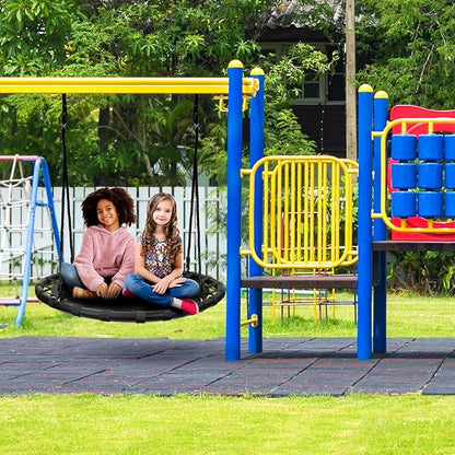 Sorbus Saucer Tree Swing -Kids Outdoor Disc Round Swing - 40" Heavy Duty 220lbs Seat- Easy Install Flying Saucer Web CircleSwing- Perfect for Gift,Playground, Birthday, Xmas, Indoor Outdoor TireSwing